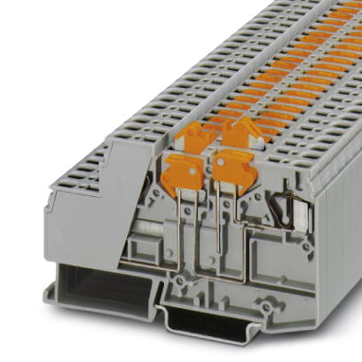 Phoenix Contact Knife Disconnect - Multi-Level/Connection Terminal Block; ZDMTK 2.5-TWIN; 10A; 300V; 2-Level; #26 - #12; Spring-Cage Connection; Gray